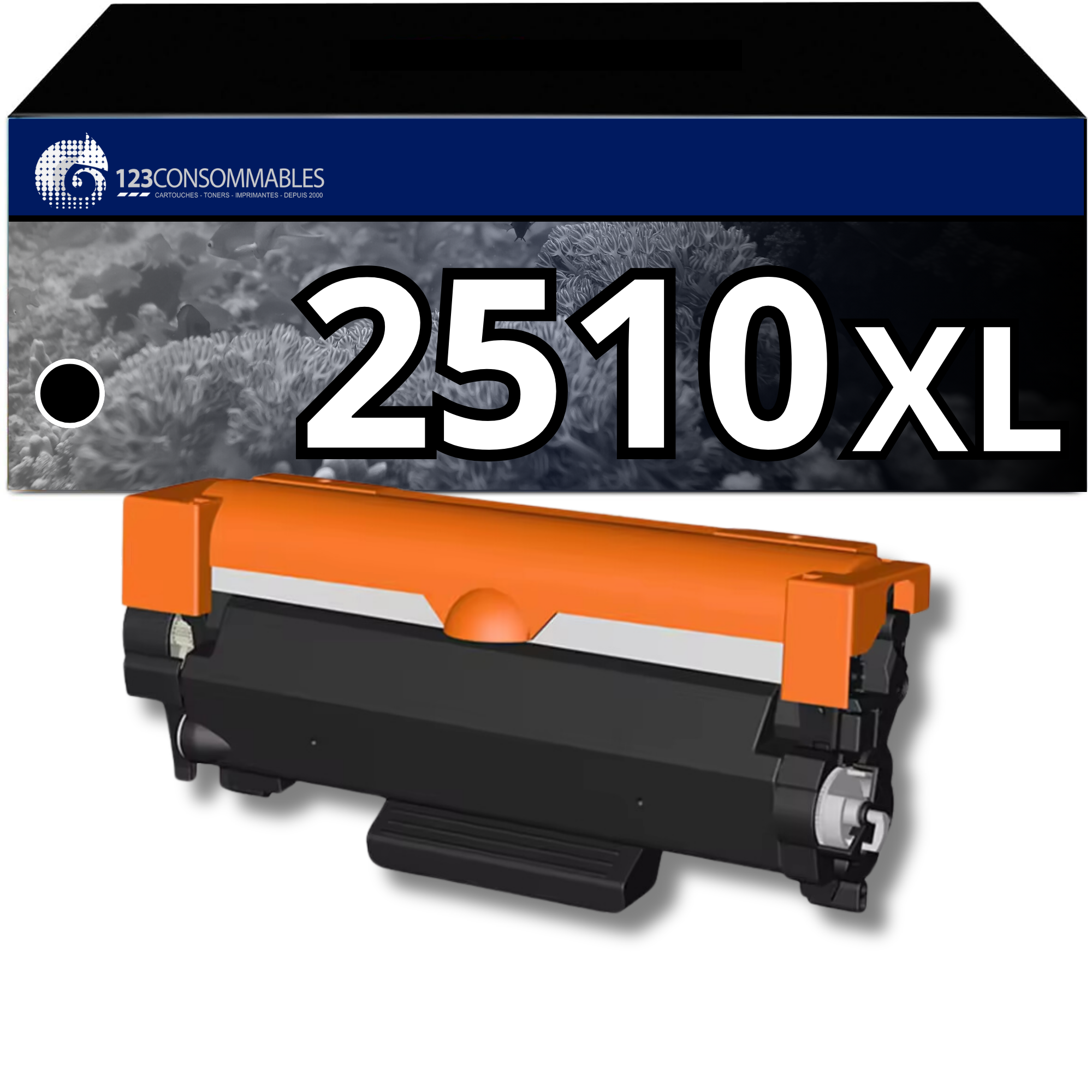 Toner compatible BROTHER TN2510XL noir