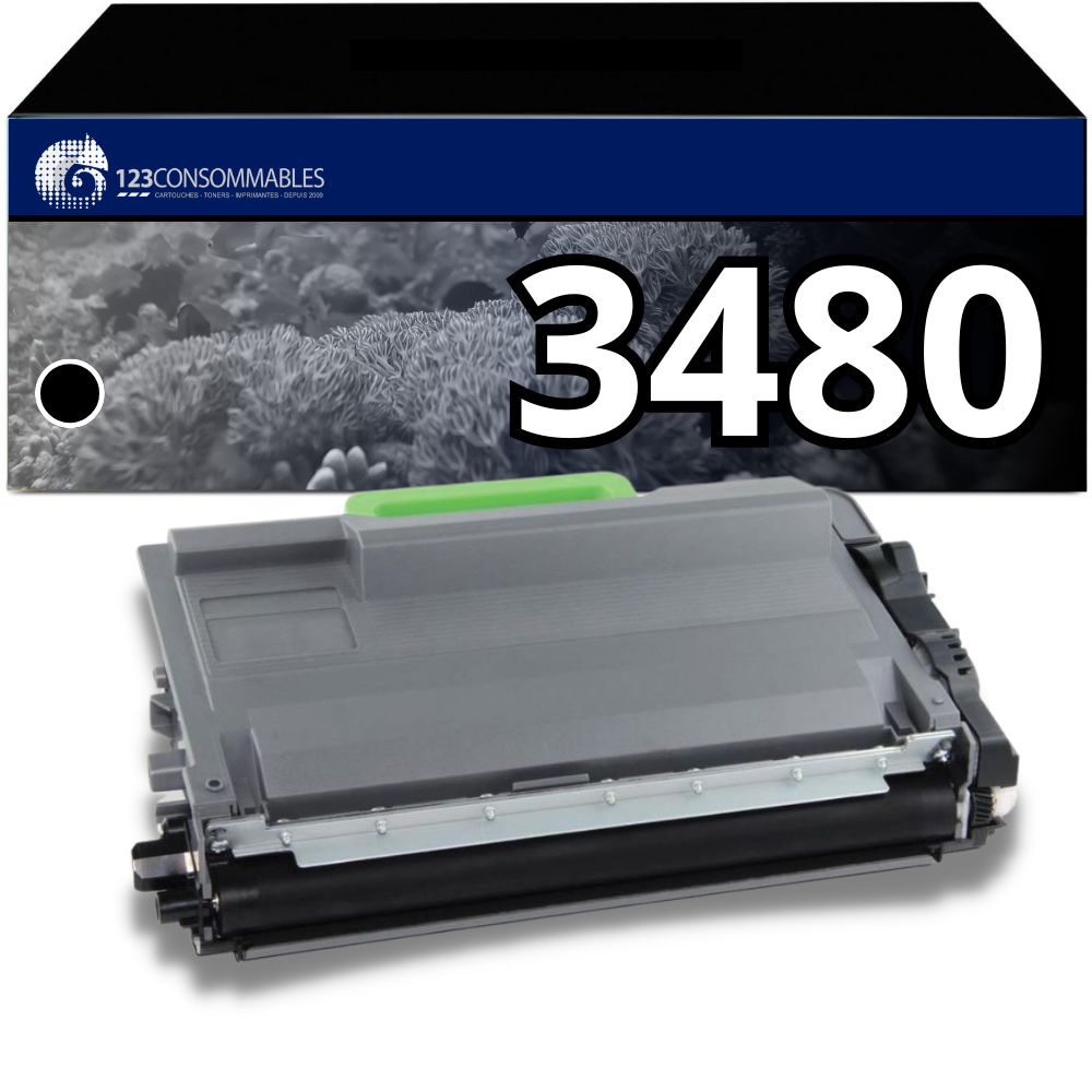 ✓ Toner compatible BROTHER TN-3480 XL noir couleur Noir en stock