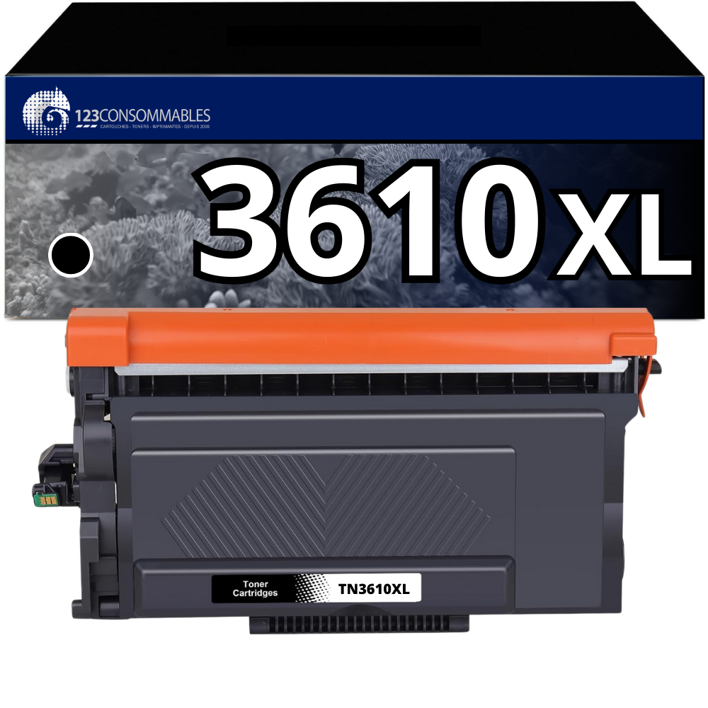 Toner compatible BROTHER TN3610XL noir