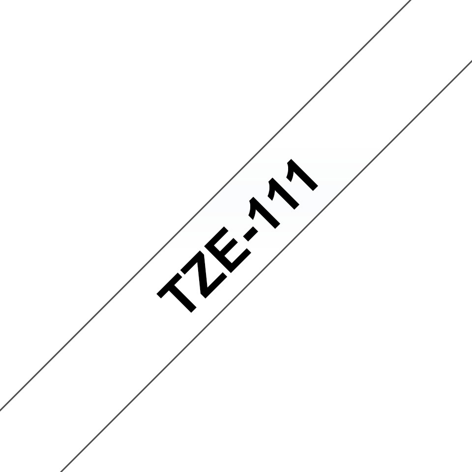 Ruban compatible BROTHER TZe111 - Texte noir sur fond transparent