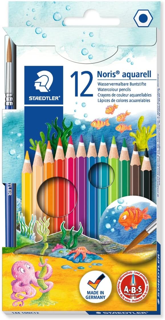 Staedtler Noris Aquarell 12 Crayons + Pinceau