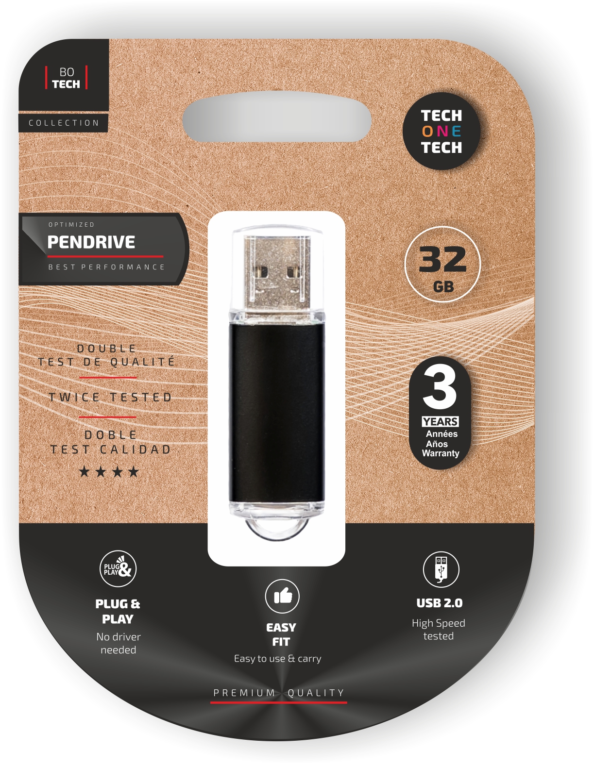 Clé USB TechOneTech Basic USB 2.0 32 Go