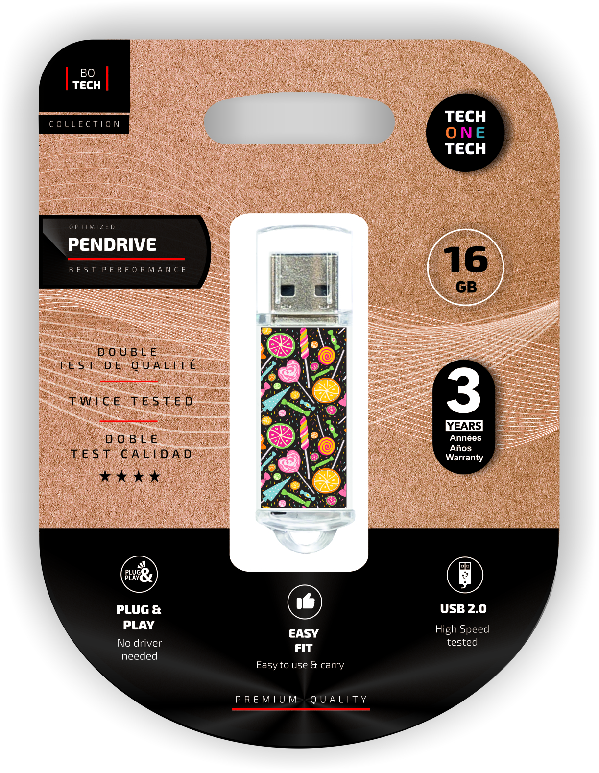 Clé USB TechOneTech Candy Pop USB 2.0 16 Go