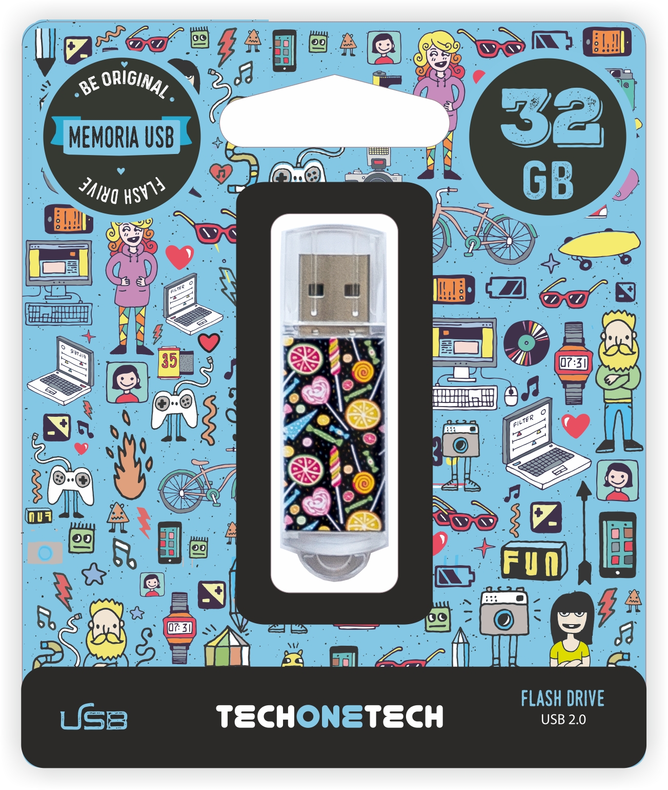 Clé USB TechOneTech Candy Pop USB 2.0 32 Go