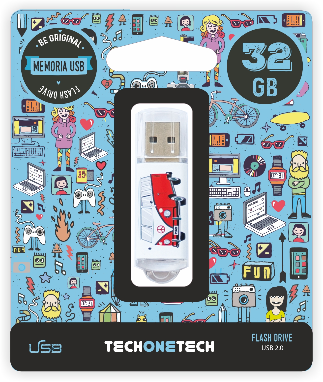Clé USB TechOneTech Van USB 2.0 32 Go