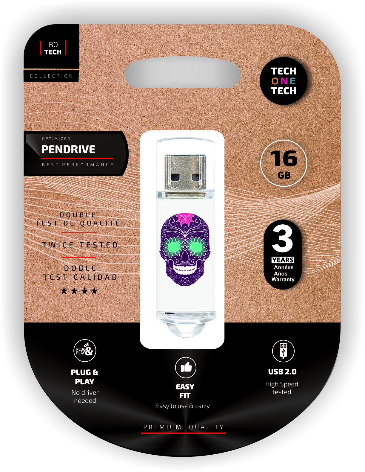 Clé USB TechOneTech Maya USB 2.0 16 Go