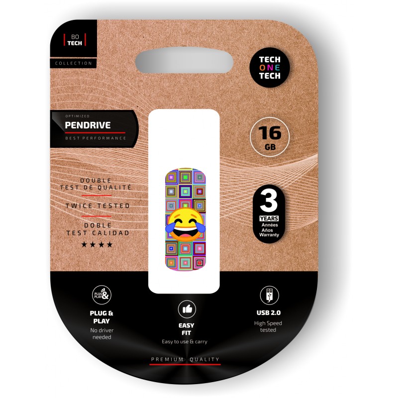 Clé USB TechOneTech Emoji USB 2.0 16 Go