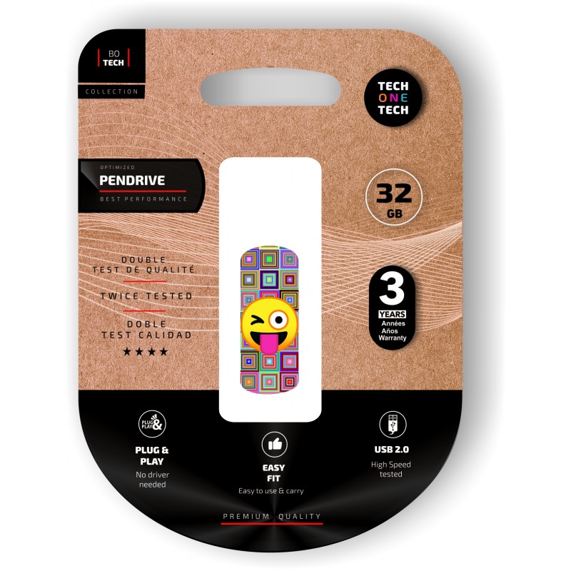 Clé USB TechOneTech Emoji USB 2.0 32 Go