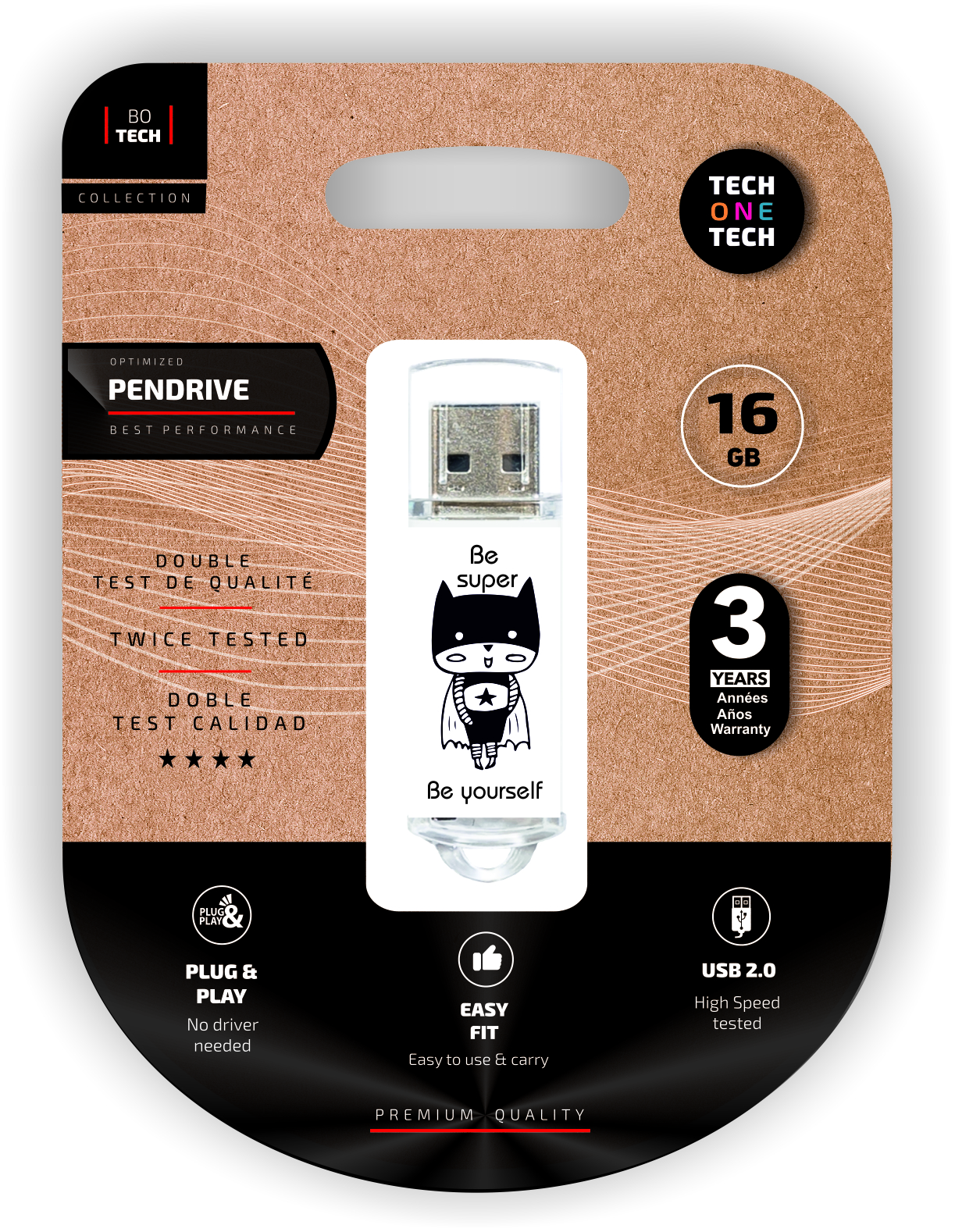 Clé USB TechOneTech Be Super USB 2.0 16 Go