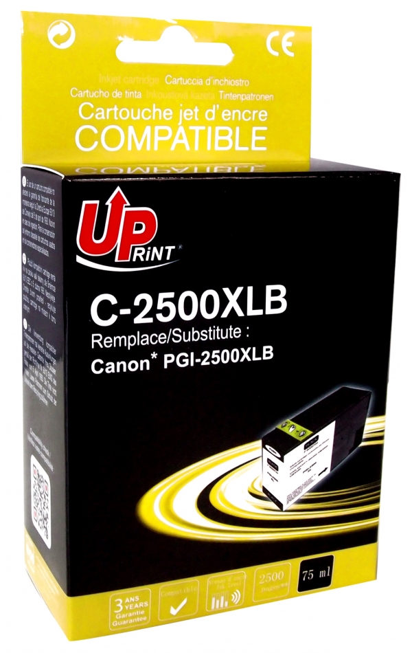 Uprint C-2500XL-PACK, Pack de 4 cartouches d'encre Uprint compatible Canon  PGI2500XL (PGI2500XL) Noir et Couleur.