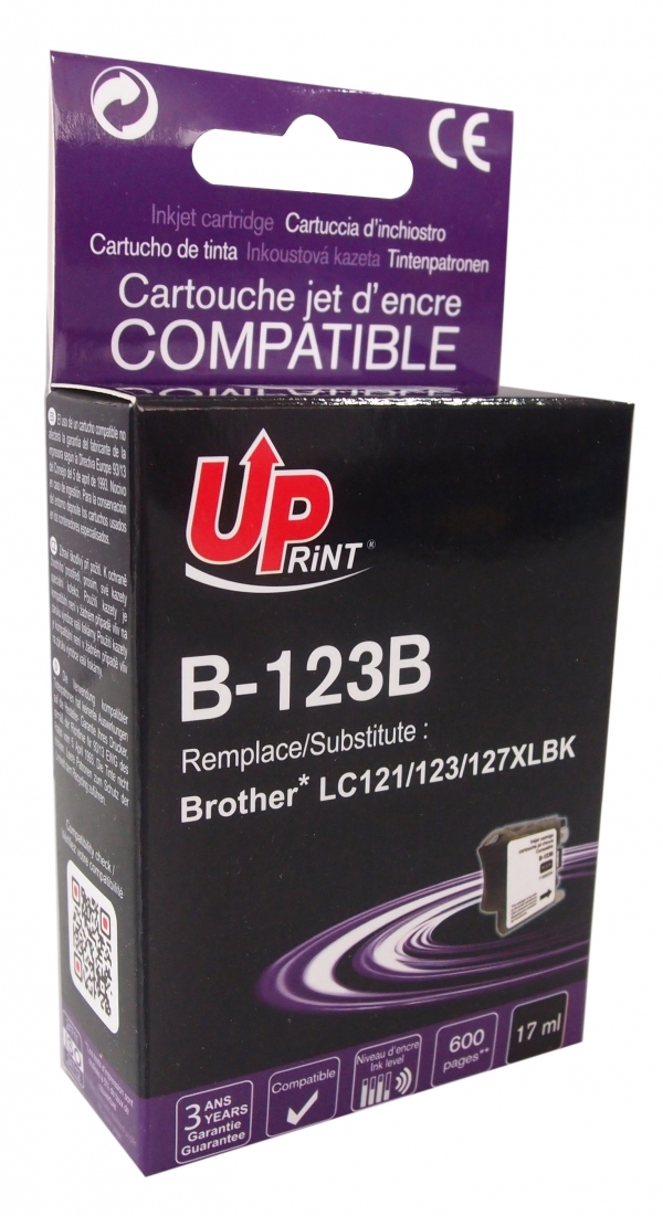 Cartouche encre UPrint compatible BROTHER LC-123 noire
