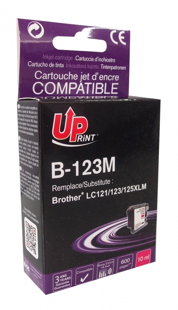 Cartouche encre UPrint compatible BROTHER LC-123 magenta