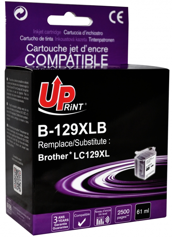 Cartouche encre UPrint compatible BROTHER LC-129XLBK noir