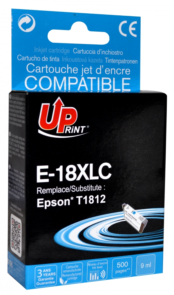 Cartouche encre UPrint compatible EPSON T18XL cyan