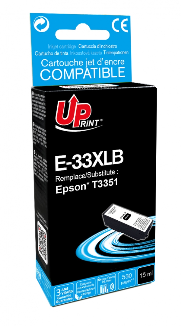 Cartouche PREMIUM compatible EPSON 33XL noire