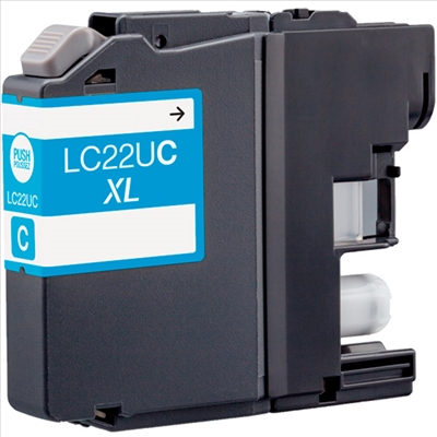 Cartouche compatible BROTHER LC-22U cyan