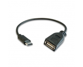 3GO C135 Câble OTG USB-A Femelle vers USB-C 2.0 Mâle 28+24 Blindé 20cm