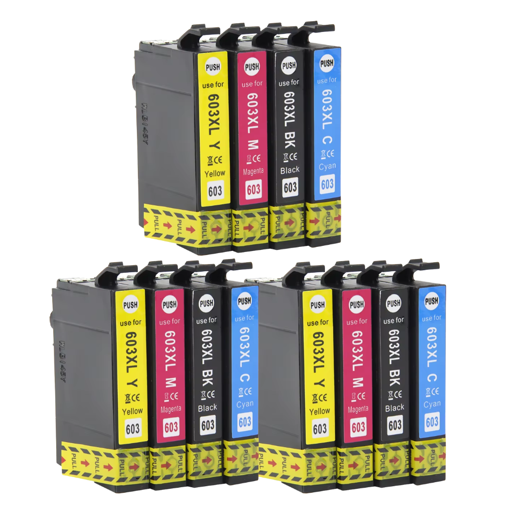 Pack 123CONSOMMABLES compatible EPSON 603 XL - 12 cartouches
