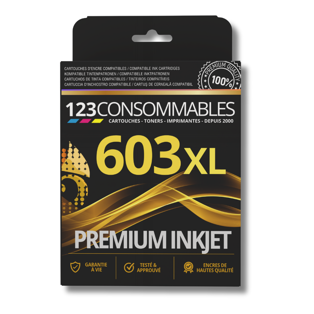 Pack 123CONSOMMABLES compatible EPSON 603 XL - 12 cartouches