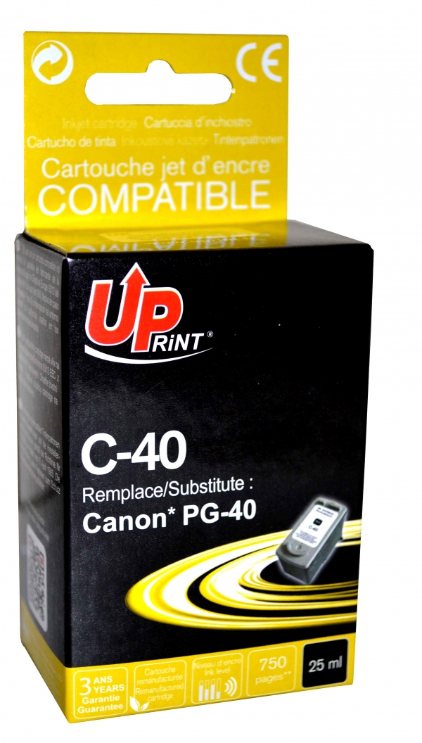 Cartouche PREMIUM compatible CANON PG-40 XXL noire