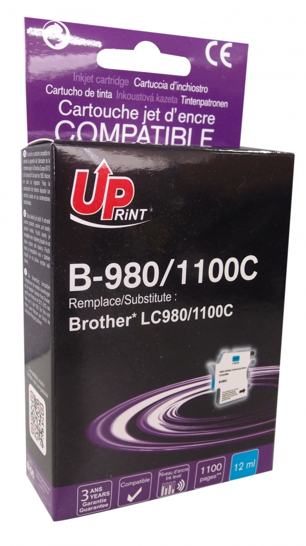 Cartouche encre UPrint compatible BROTHER LC-980/LC-1100C cyan