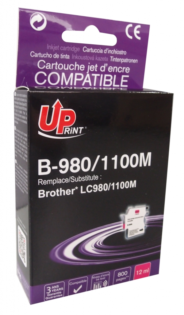 Cartouche encre UPrint compatible BROTHER LC-980/LC-1100M magenta