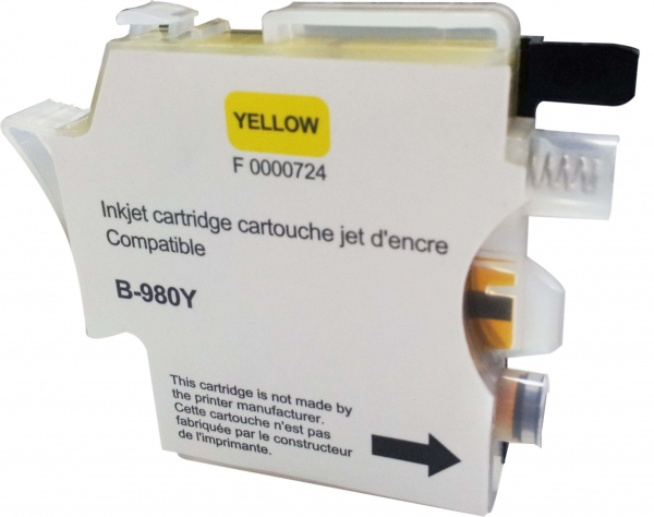 Cartouche encre UPrint compatible BROTHER LC-980/LC-1100Y jaune