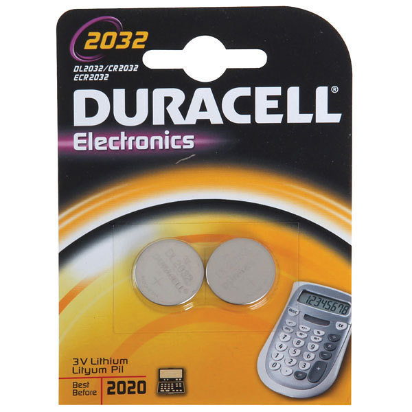Pile bouton 2032 3V Duracell Pack de 2 DL2032 CR2032