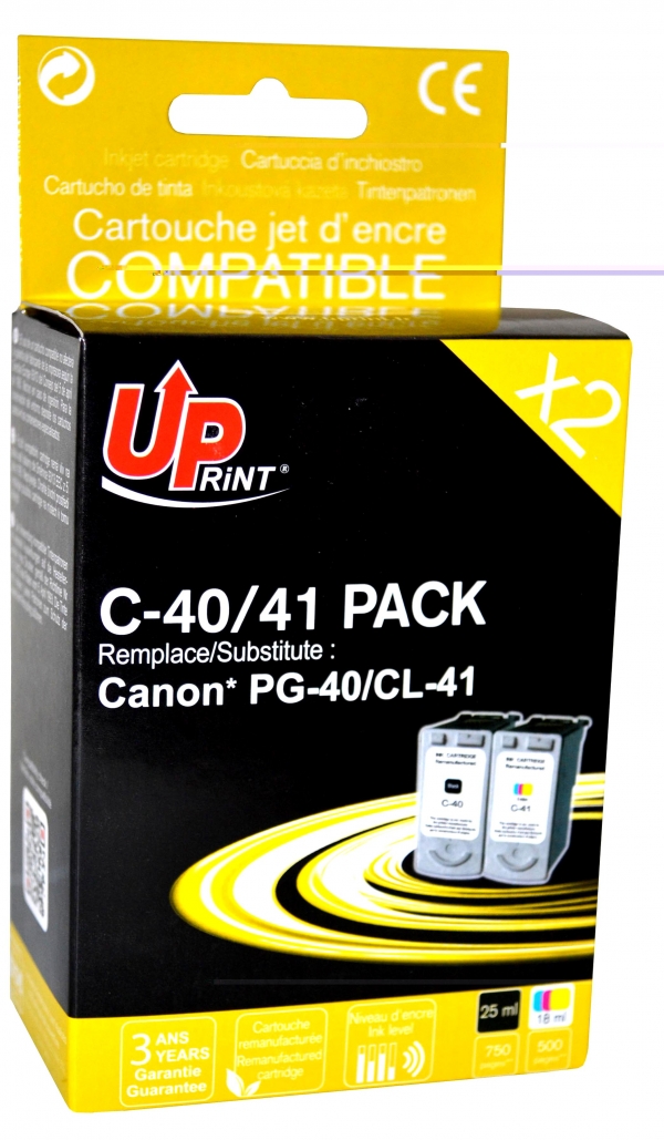 Pack PREMIUM compatible CANON PG40/CL41, 2 cartouches