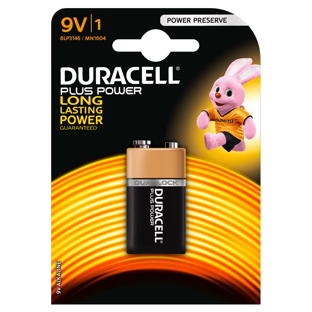 ✓ Pile alcaline Duracell MN1604B1 9V 6LP3146 Plus Power (1 unité