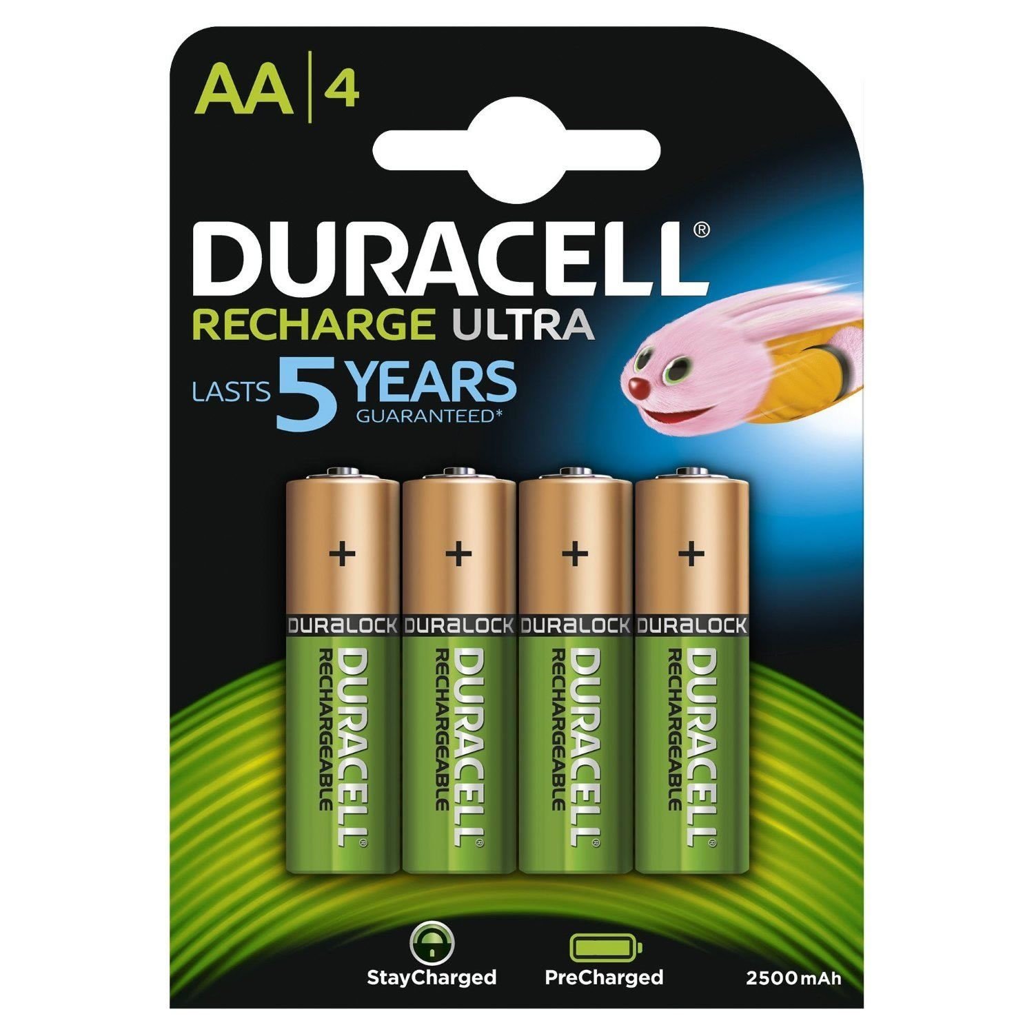 ✓ Piles rechargeables Duracell NiHM AA LR6 1.2V 2500mAh Ultra - Préchargées  - (4 unités) en stock - 123CONSOMMABLES