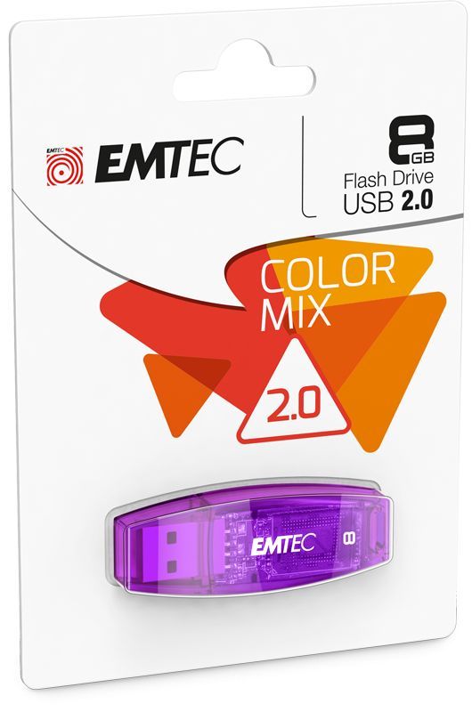 Emtec C410 Color Mix - clé USB 8 Go - USB 2.0