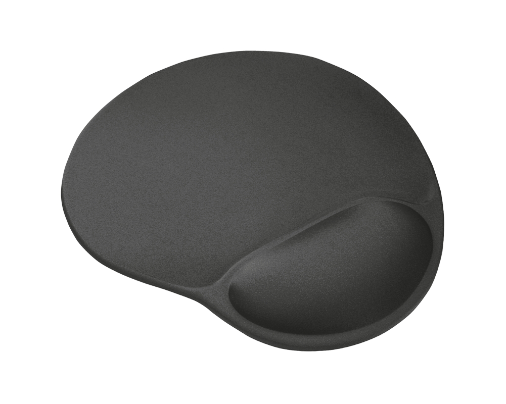 Tapis de souris ergonomique Trust BigFoot - Repose-poignet en gel - 23,6x20,5x1,6 cm - Noir