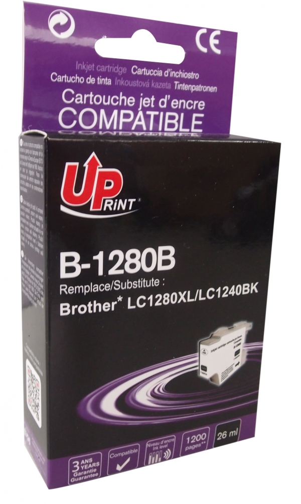 Cartouche encre UPrint compatible BROTHER LC-1280/LC-1240 noir