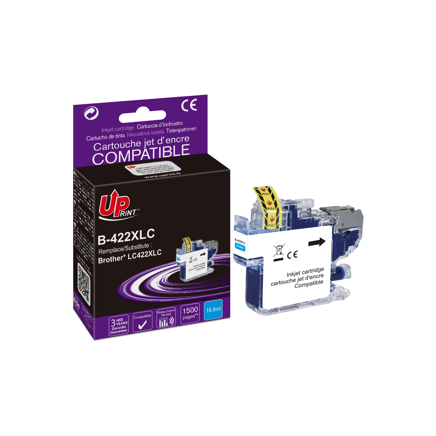 Cartouche d'encre Jumao 5 toners compatibles pour brother dcp-l2530dw  l2537dw l2550dn, type noir