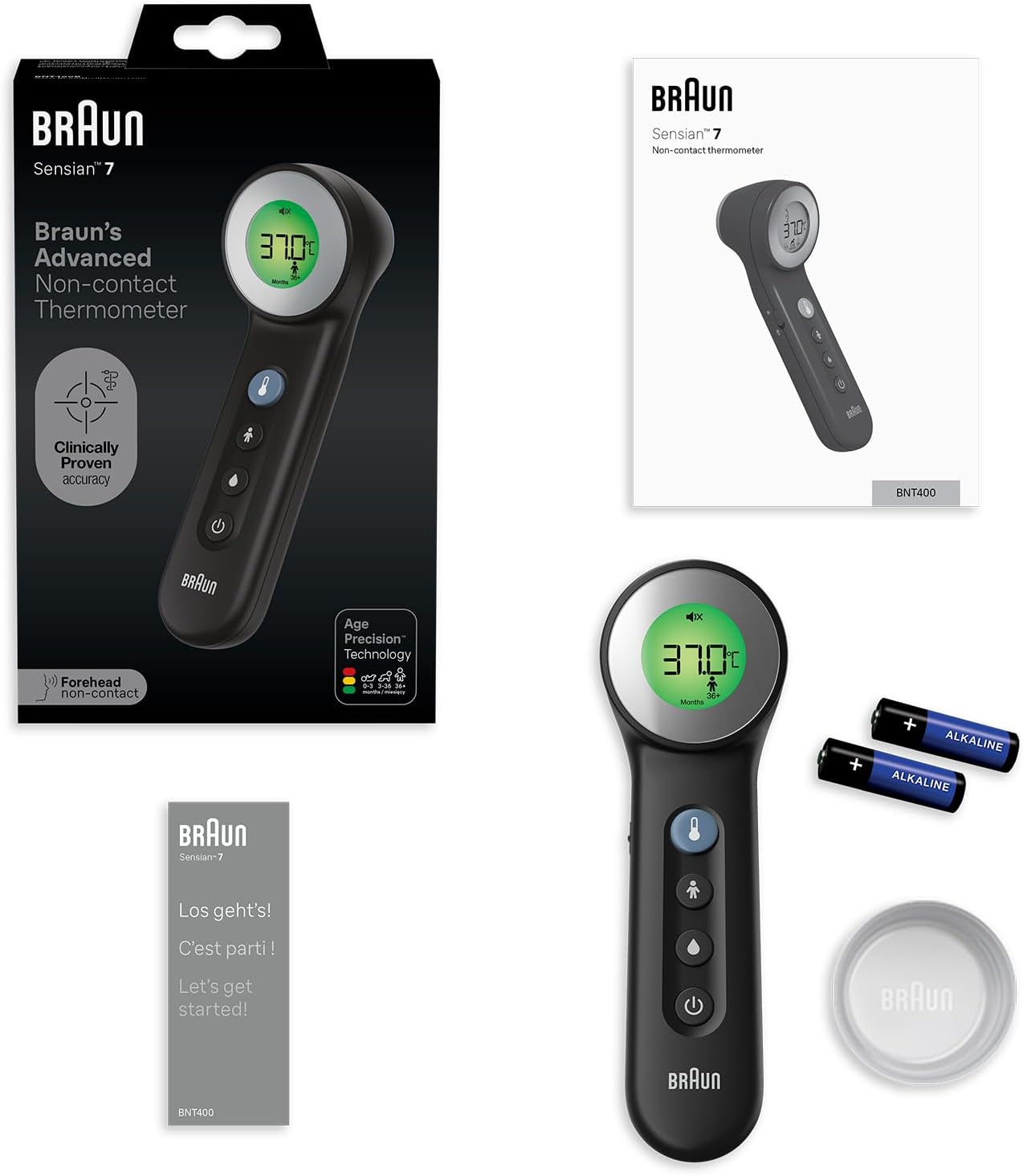 Braun Sensian™ 7 Thermomètre frontal sans contact | 3-en-1 | Écran numérique avec code couleur