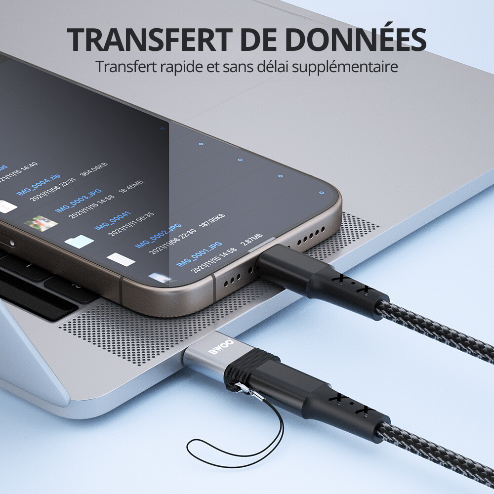 BWOO Pack 2 Adaptateurs BZ-38 - USB vers USB C - Gris