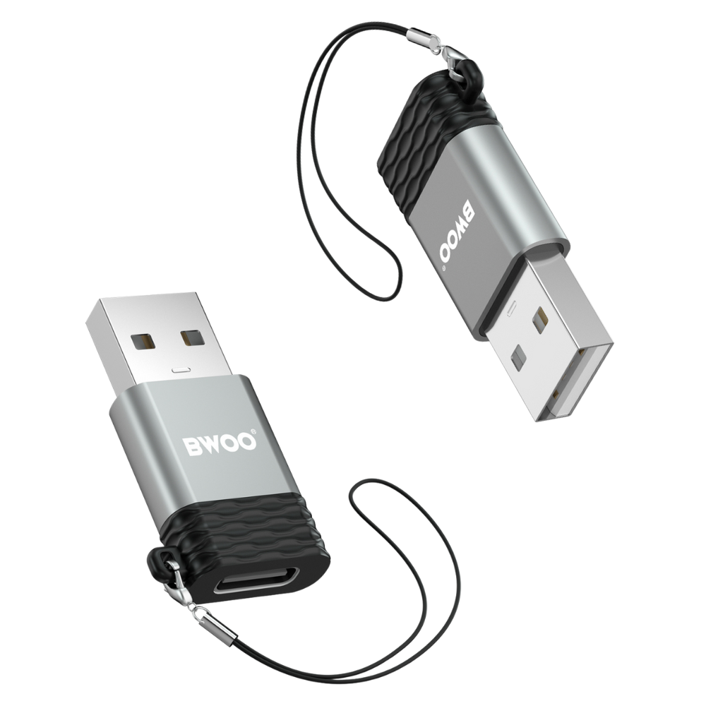 BWOO Pack 2 Adaptateurs BZ-38 - USB vers USB C - Gris
