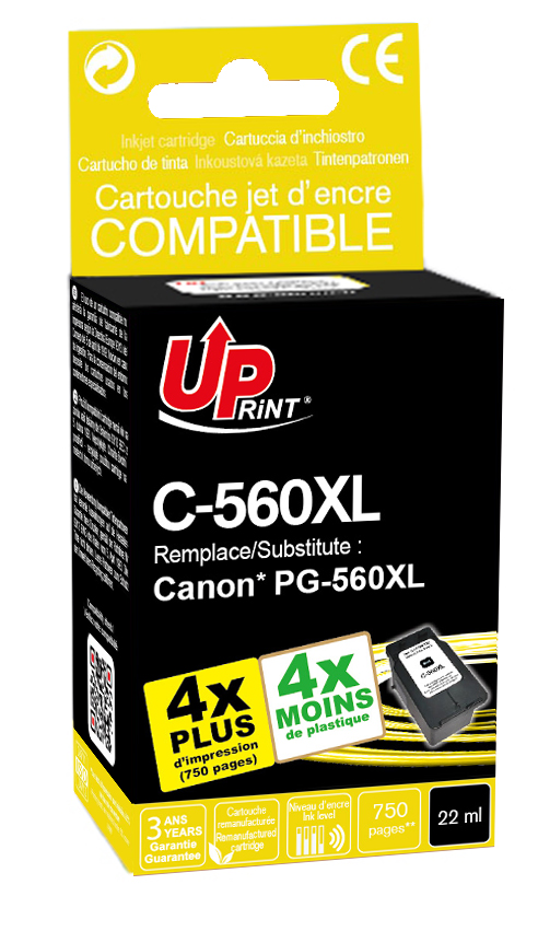 Cartouche encre UPrint compatible CANON PG-560XL-BK noir