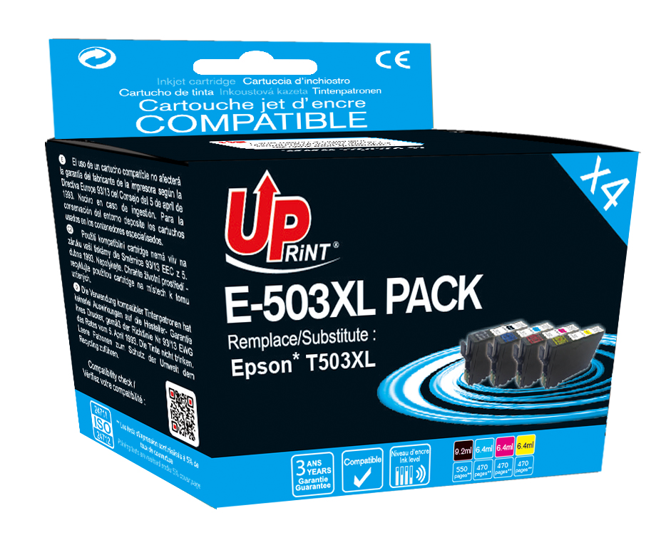Pack UPrint compatible EPSON 503XL, 4 cartouches