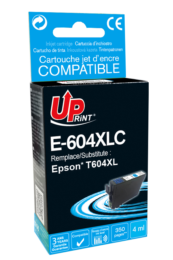 Cartouche encre UPrint compatible EPSON 604XL cyan