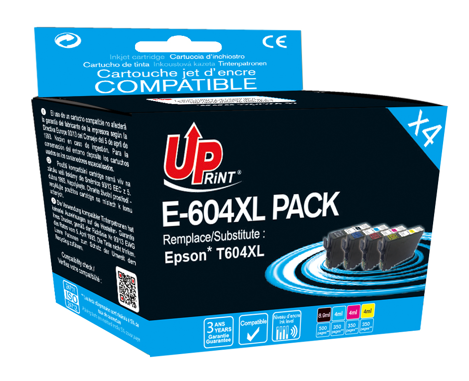 Pack PREMIUM compatible avec EPSON 604XL, 4 cartouches