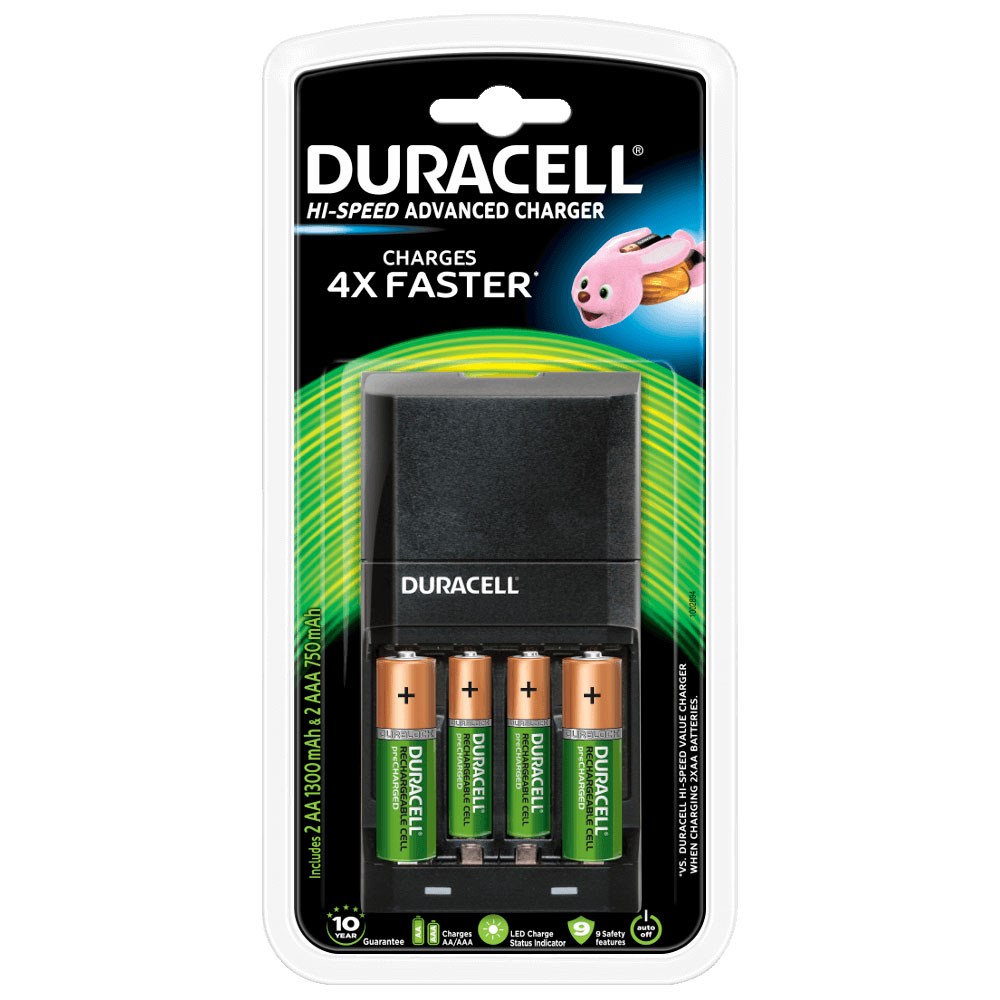 Pile rechargeable AA (LR6) Duracell 1300Mah, lot de 4