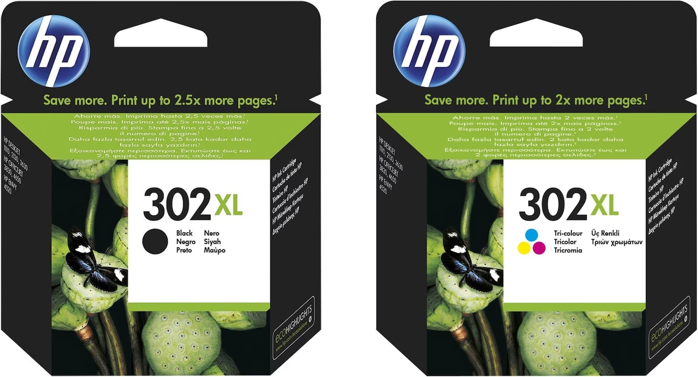 HP Pack 302XL Noir et couleurs