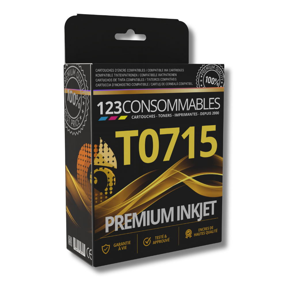 Pack 123CONSOMMABLES compatible EPSON T0715XL - 4 cartouches