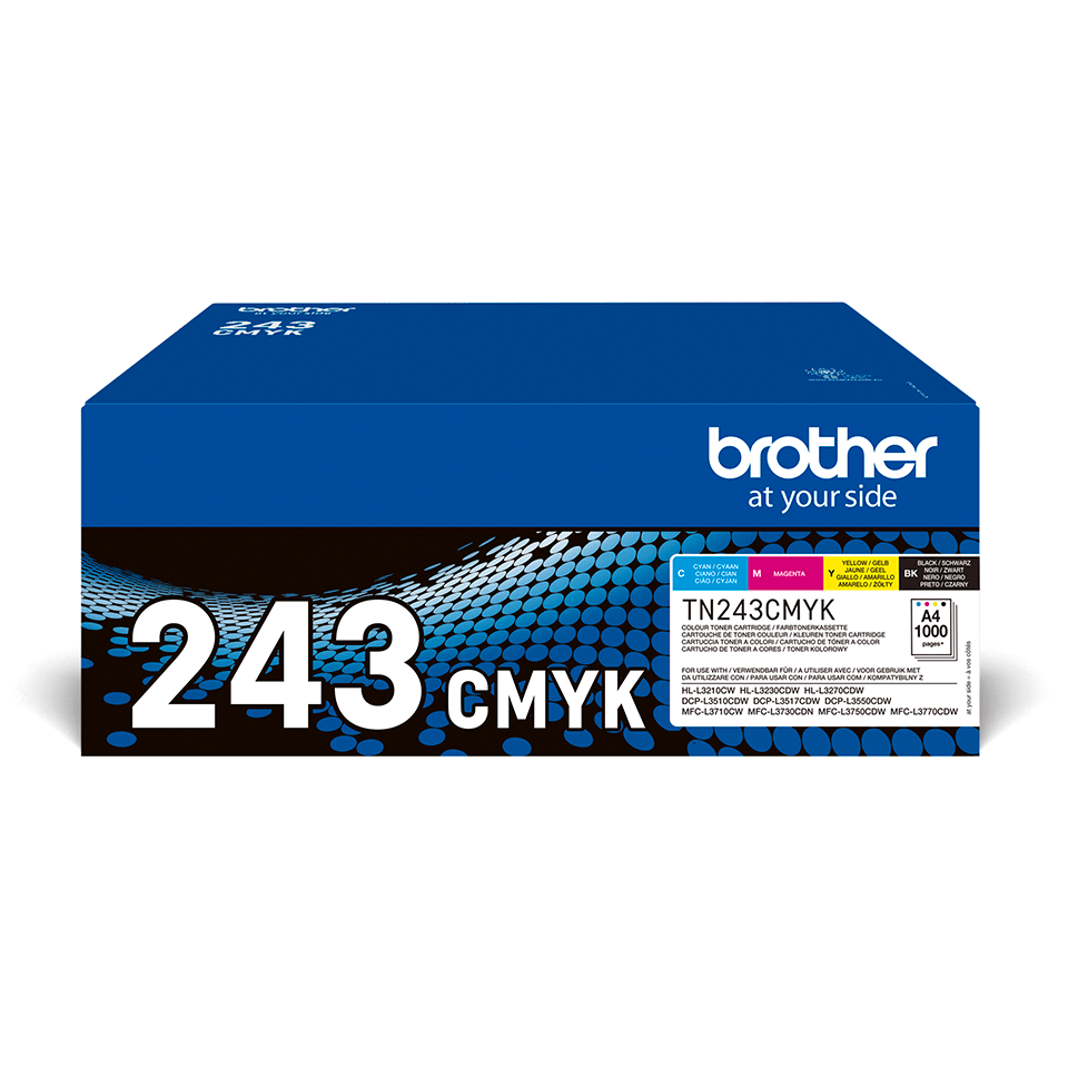 ✓ Brother pack de 4 toners TN-243 (BK/C/M/Y) couleur pack en stock -  123CONSOMMABLES