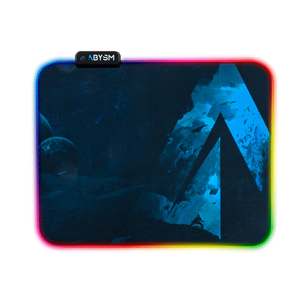 Abysm Gaming Covenant RGB Gaming Mouse Pad M - Éclairage RGB - Antidérapant - Taille 355x300x4mm