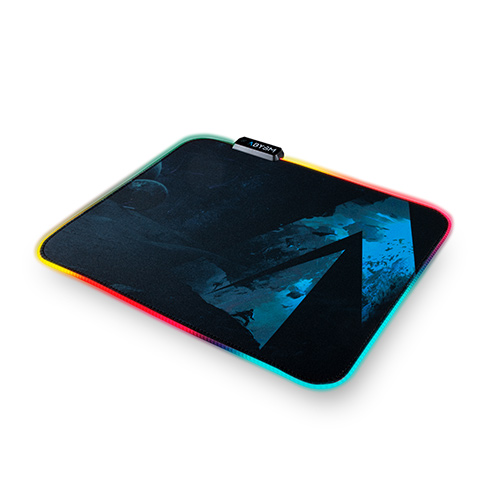 Abysm Gaming Covenant RGB Gaming Mouse Pad M - Éclairage RGB - Antidérapant - Taille 355x300x4mm