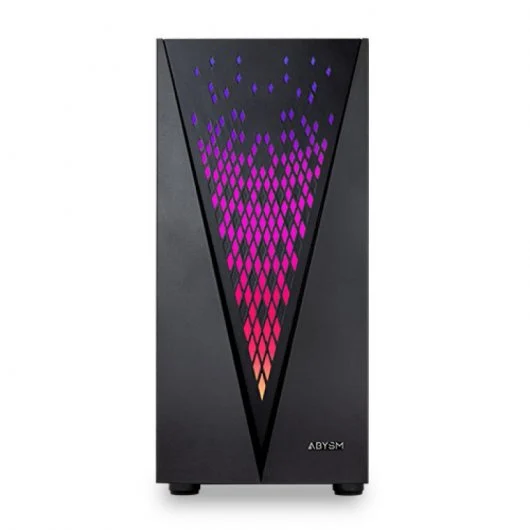 Abysm Gaming Danube Kolpa ARGB ATX, ITX, boîtier tour micro ATX - Côté Verre Trempé - 3,5" et 2,5" - USB-A 2.0/3.2 et Audio - 1 Ventilateur ARGB Installé - Prend en Charge le Refroidissement Liquide