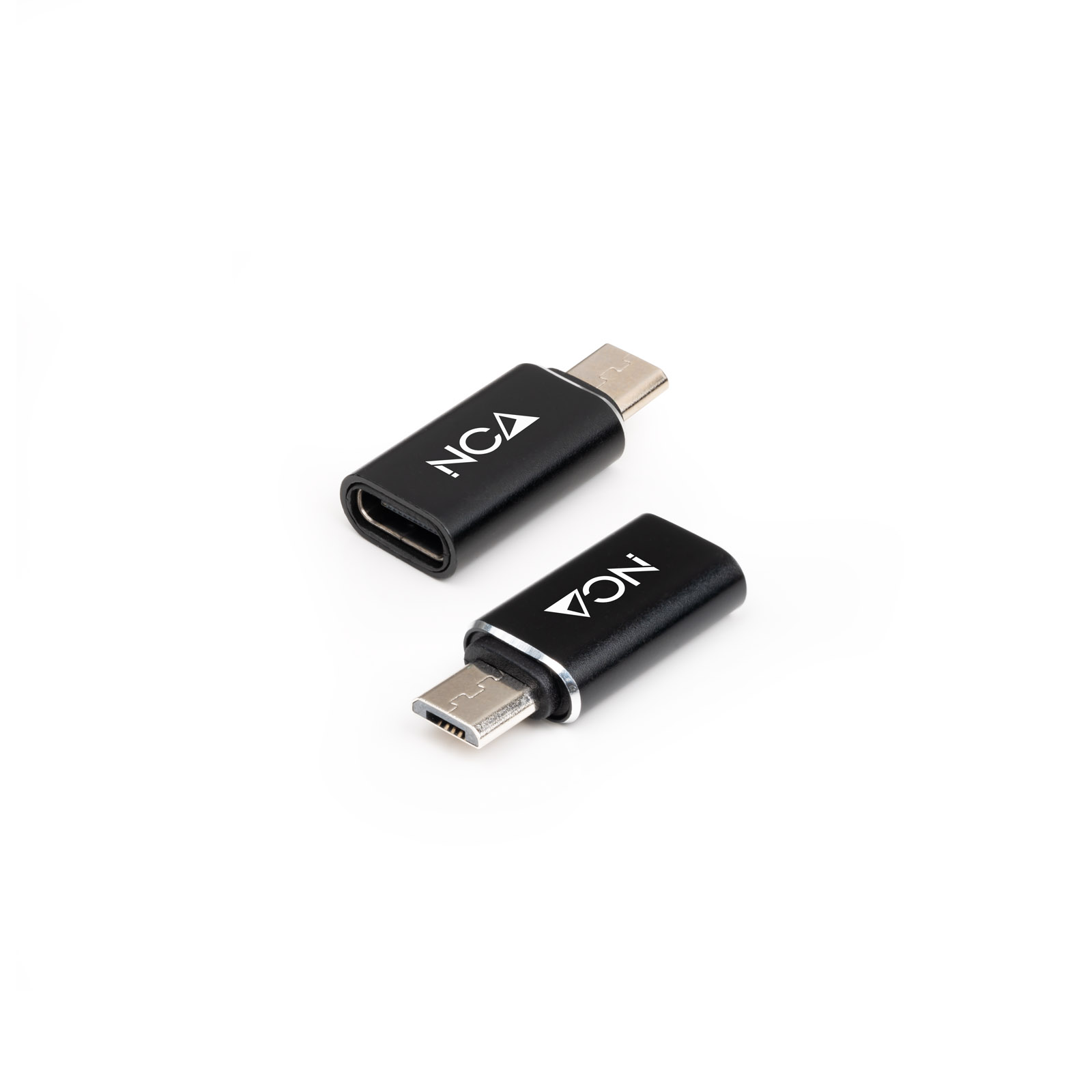 Adaptateur Micro USB/MA USB-C/H Nanocable - Noir